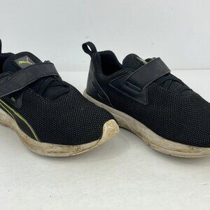Puma Softride Kids Sneakers Size 2C EU 33 Black Low Top Round Toe Flat Heel
